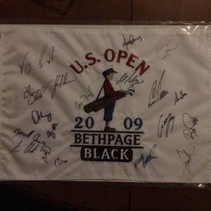 2009 US Open Bethpage Black Autograft Golf Flag